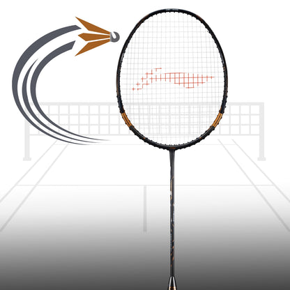 Li-Ning Tectonic 7C Full-Carbon Fiber Badminton Racket, (Charcoal/Gold) - Best Price online Prokicksports.com