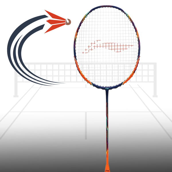 Li-Ning Tectonic 6 Badminton Racquet, Orange/Black