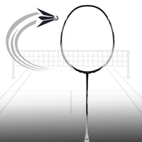 Li-Ning Tectonic 9 Badminton Racquet, Black/White - 88 Grams (3U) - Best Price online Prokicksports.com