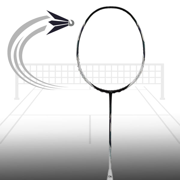 Li-Ning Tectonic 9 Badminton Racquet, Black/White - 83 Grams (4U)