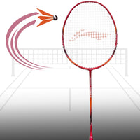 Li-Ning Turbo X80 III Badminton Racket, Red/Copper - Best Price online Prokicksports.com