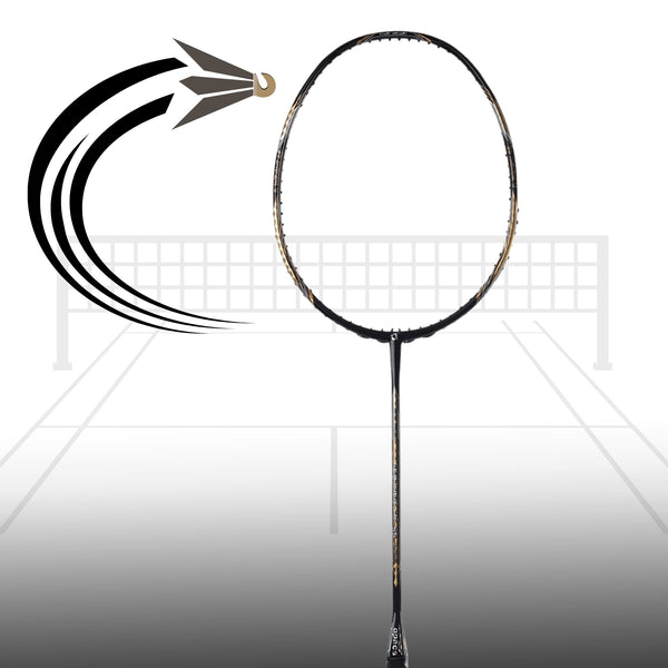 Apacs Feather Weight 55 Unstrung Badminton Racquet | Ultra-Light 58g Frame | High Modulus Graphite | Powerful Smash Control | Advanced Speed Racquet