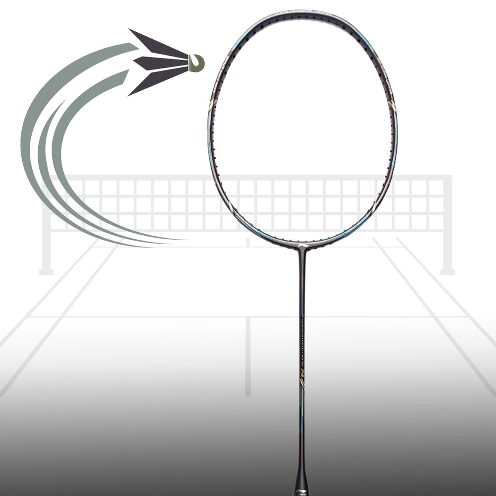 Li-Ning Windstorm Nano 74 Professional Badminton Racquet Unstrung Grey/Blue