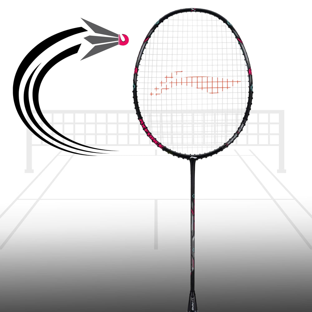 Li-Ning AXForce Cannon Unstrung Badminton Racquet, Black