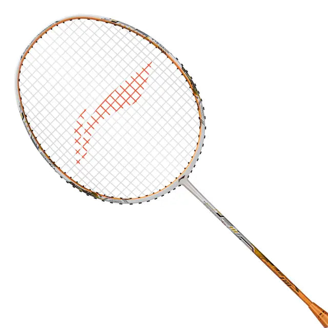 Li-Ning Air-Force 78 G3 Unstrung Badminton Racket | Lightweight 78 Grams | G6 Grip | White/Light Orange/Black | Professional Attacking Racket - Best Price online Prokicksports.com
