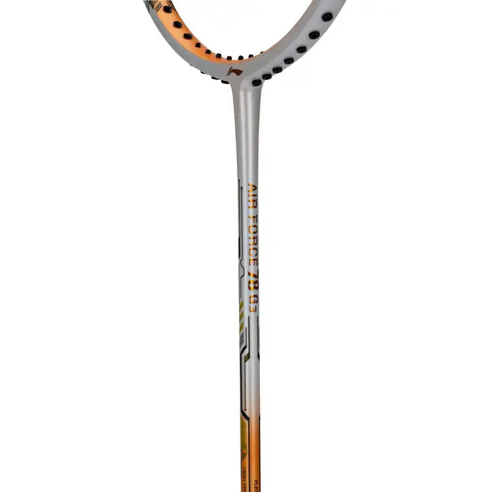 Li-Ning Air-Force 78 G3 Unstrung Badminton Racket | Lightweight 78 Grams | G6 Grip | White/Light Orange/Black | Professional Attacking Racket - Best Price online Prokicksports.com