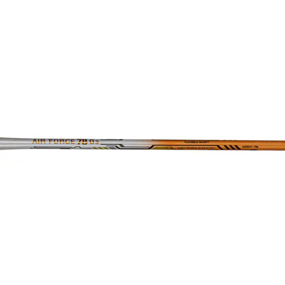 Li-Ning Air-Force 78 G3 Unstrung Badminton Racket | Lightweight 78 Grams | G6 Grip | White/Light Orange/Black | Professional Attacking Racket - Best Price online Prokicksports.com