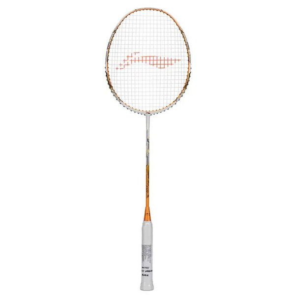 Li-Ning Air-Force 78 G3 Unstrung Badminton Racket | Lightweight 78 Grams | G6 Grip | White/Light Orange/Black | Professional Attacking Racket