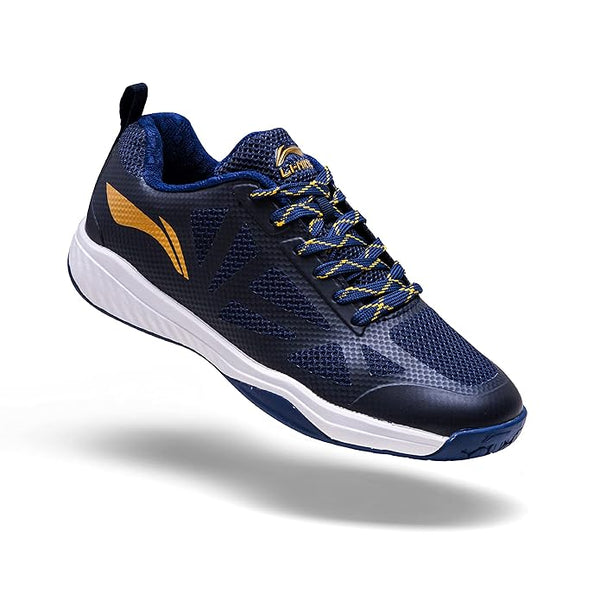 Li-Ning Ultra Fly Badminton Court Shoes – Navy Gold, Size 11 UK | Lightweight, Durable, and High-Performance Shoes for Superior Grip and Comfort