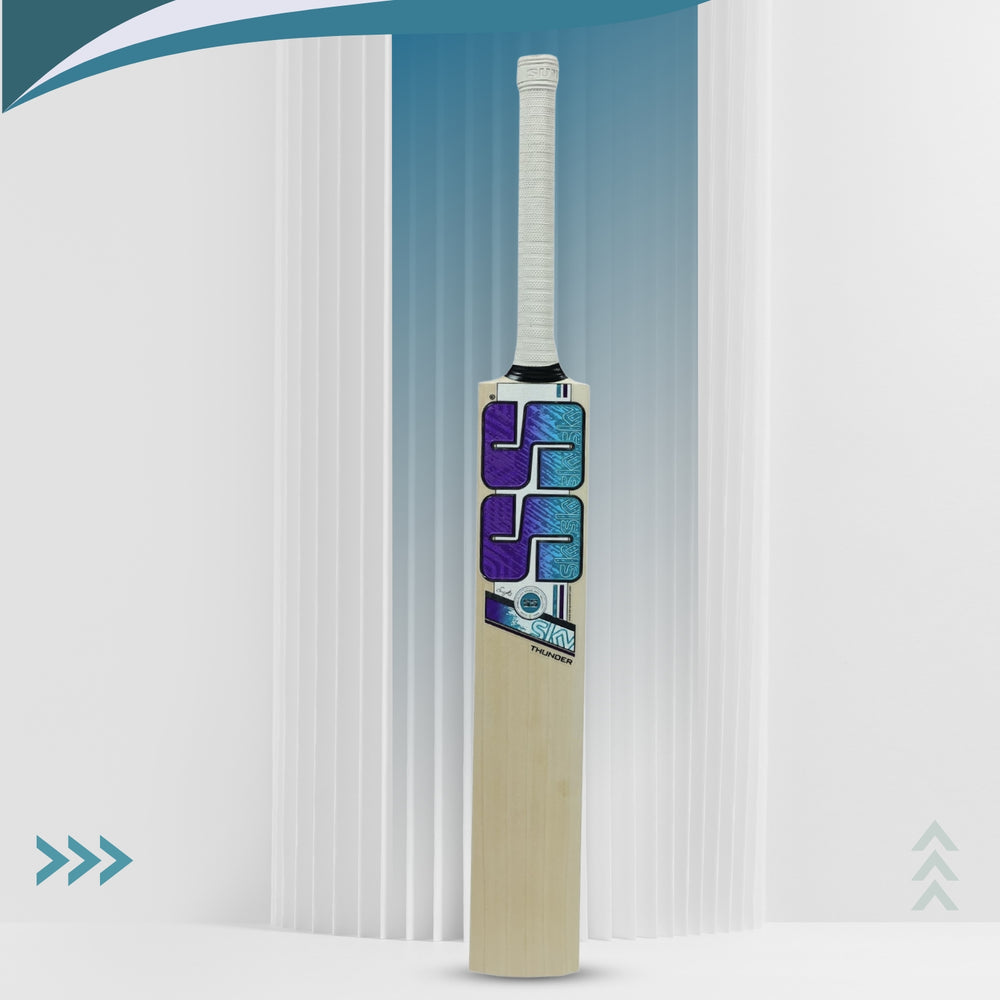 SS SKY Thunder English Willow Cricket Bat SH | Powerful Performance with Thick Edges & Balanced Pickup | Professional Cricket Bat