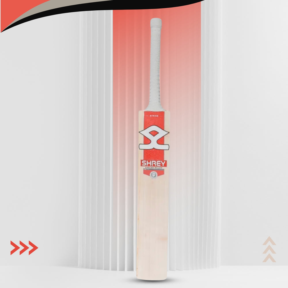 Shrey Strike English Willow Cricket Bat SH | Powerful Stroke Play with Balanced Pickup | Professional Performance Cricket Bat