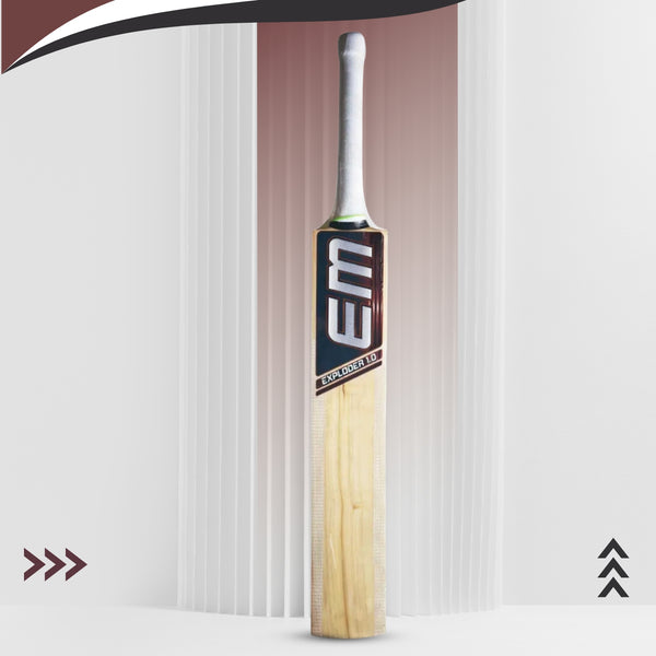 EM Exploder 1.0 Kashmir Willow Tennis Cricket Bat – SH (Short Handle), Lightweight Power Bat for Tennis Ball Cricket