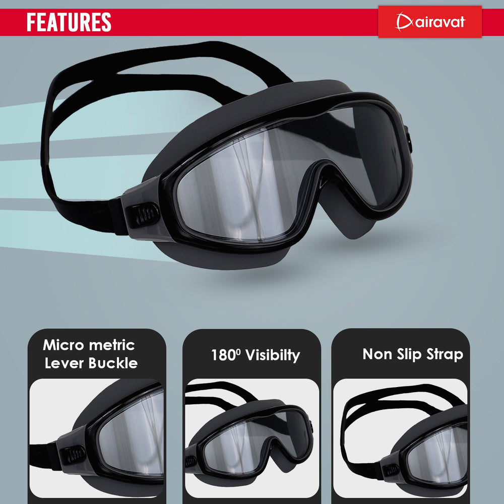 Airavat Macho 1023 Junior Swimming Goggles – Anti-Fog, UV Protection, No-Leak Swim Glasses for Kids & Teens - Best Price online Prokicksports.com
