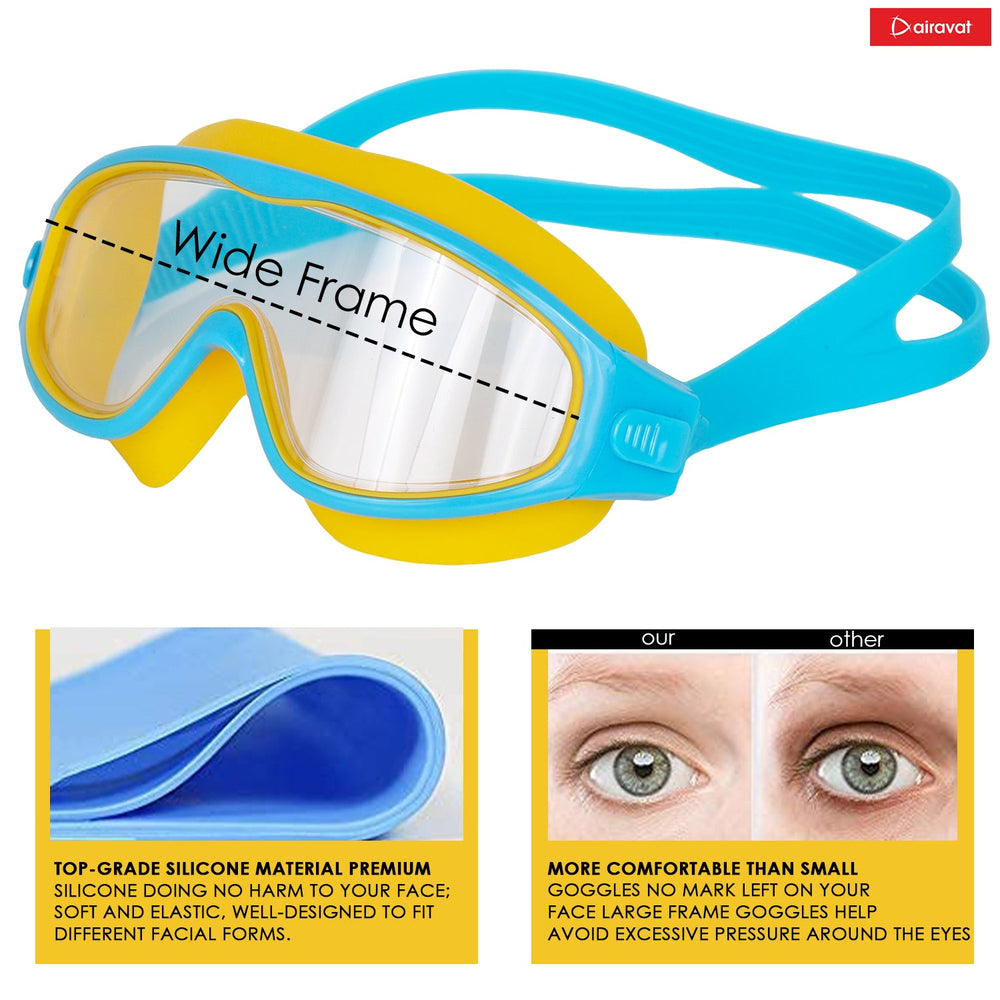 Airavat Macho 1023 Junior Swimming Goggles – Anti-Fog, UV Protection, No-Leak Swim Glasses for Kids & Teens - Best Price online Prokicksports.com