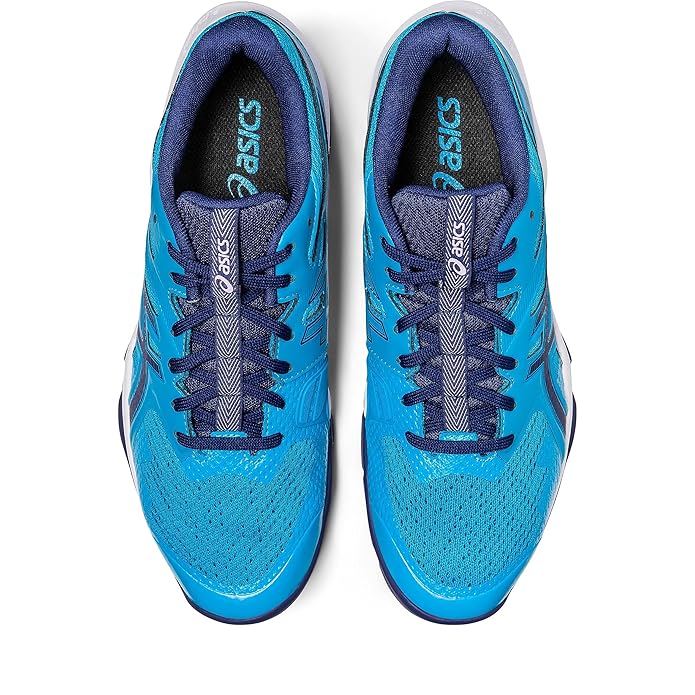 ASICS GEL-BLADE 8 Men’s Badminton Shoes | Island Blue/Indigo Blue | Lightweight Indoor Court Shoes with GEL Cushioning & Trusstic System - Best Price online Prokicksports.com