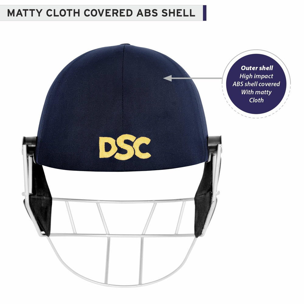 DSC Scud LITE Titanium Premium Cricket Helmet  – Ultra-Lightweight ABS & Titanium Grill Professional Helmet | Navy