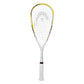 HEAD Microgel Graphite Squash Racquet | Head-Heavy Teardrop Power Frame with Microgel Technology (White/Lemon Yellow)