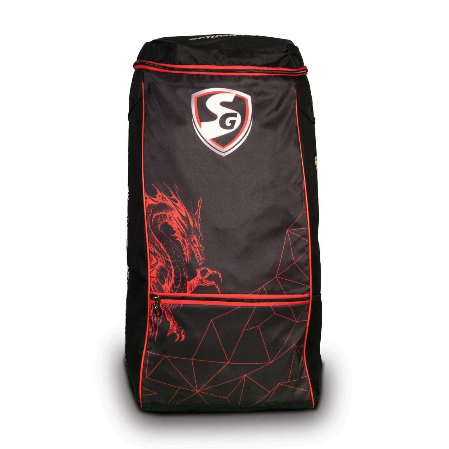 SG Dragon Optipak Duffle 1.0 Cricket Kit Bag (Black/Red, 35L) | Compact &amp; Durable Duffle Cricket Bag