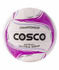 Cosco Maxi Grip Netball (18 Panel, Size 5) – Hand-Sewn Synthetic Rubber Netball with Latex Bladder & Poly-Cotton Backing