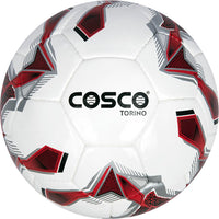 Cosco Torino Football (Size 5, Red/White/Black) – Hand-Stitched Polyurethane (PU) Training & Recreational Soccer Ball