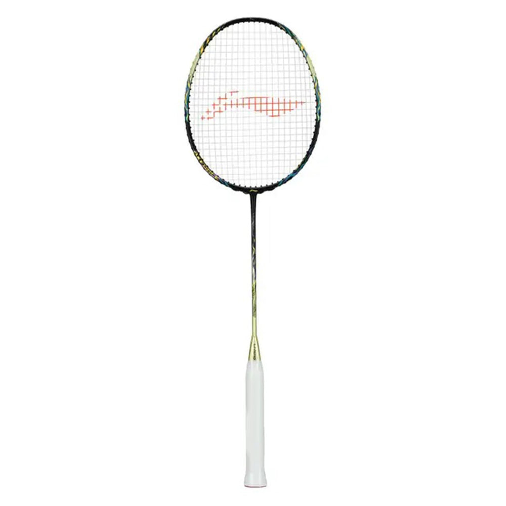 Li-Ning AXForce 100 Badminton Racquet (Unstrung, 4U, G5) Strom Green – High Elasticity Carbon Fiber Frame with Ultra-Thin Shaft & Head-Heavy Balance