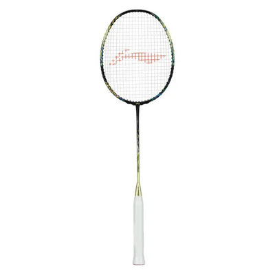Li-Ning AXForce 100 Badminton Racquet (Unstrung, 4U, G5) Strom Green – High Elasticity Carbon Fiber Frame with Ultra-Thin Shaft & Head-Heavy Balance