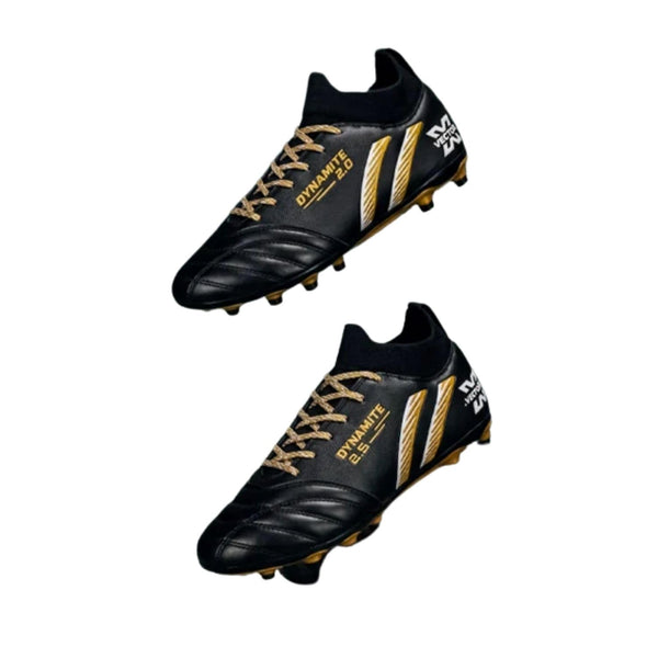 Vector X Dynamite 2.0 Kids Football Shoes (Black/Gold) | Lightweight Multi-Surface Soccer Footwear for Kids