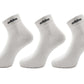 Adidas Cushioned Sportswear Ankle Length Socks - 3 Pairs (Ad-7093, White) | Premium Breathable Cotton Athletic Socks | M | (Classic White)