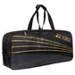 Yonex SUNR 1926 PU Leather 2-Racquet Badminton Kitbag (Black/Gold) | Lightweight Single Compartment Racket Bag