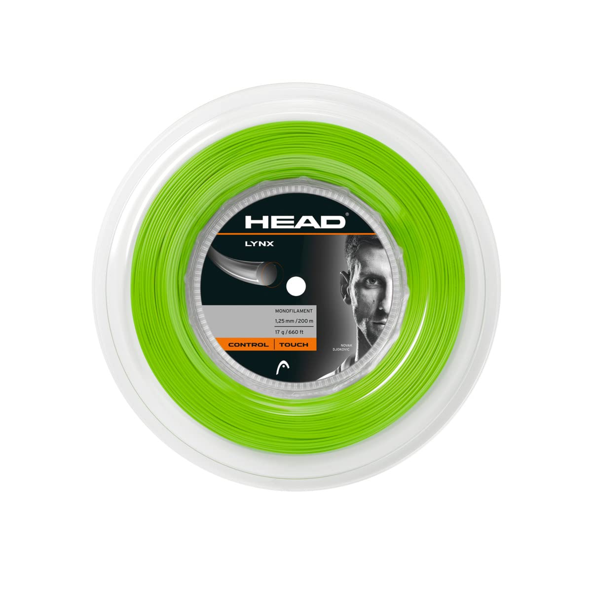 HEAD Lynx Tennis String Reel (Lime Green, 16L / 200m) | High-Durability Co-Polymer Monofilament String Reel