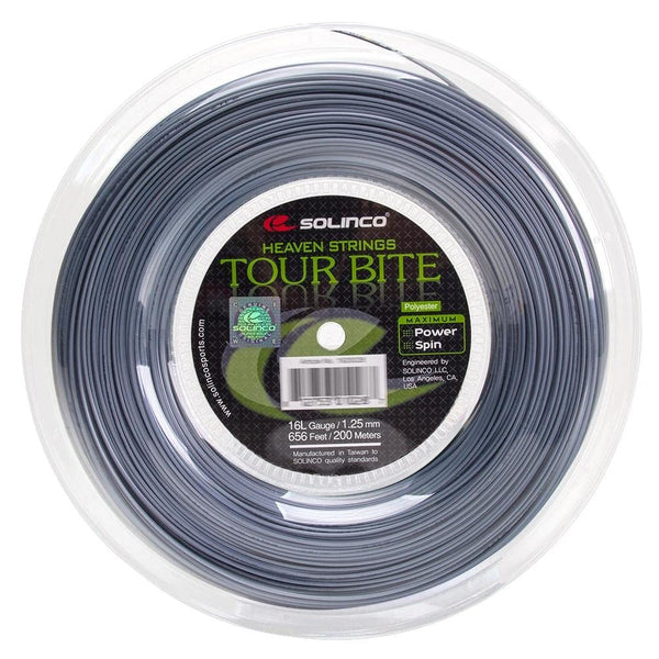 Solinco Tour Bite Tennis String Reel (16L / 1.25mm, Silver)