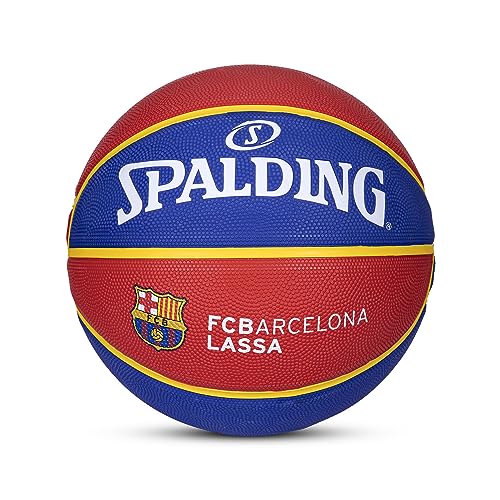 Spalding Euro Barcelona Professional Match Rubber Basketball (Size 7, Red/Blue)