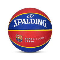 Spalding Euro Barcelona Professional Match Rubber Basketball (Size 7, Red/Blue)