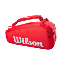 Wilson Super Tour 9 Bag PK | Red | Holds Up to 9 Rackets