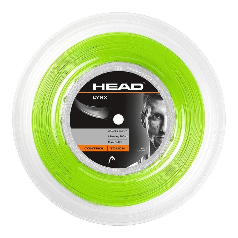HEAD Lynx Tennis String Reel (Lime Green, 16L / 200m) | High-Durability Co-Polymer Monofilament String Reel