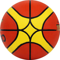 Cosco Premier Basketball (Size 6, Orange & Yellow) – Durable Rubber Moulded Training Basketball with Nylon Winding