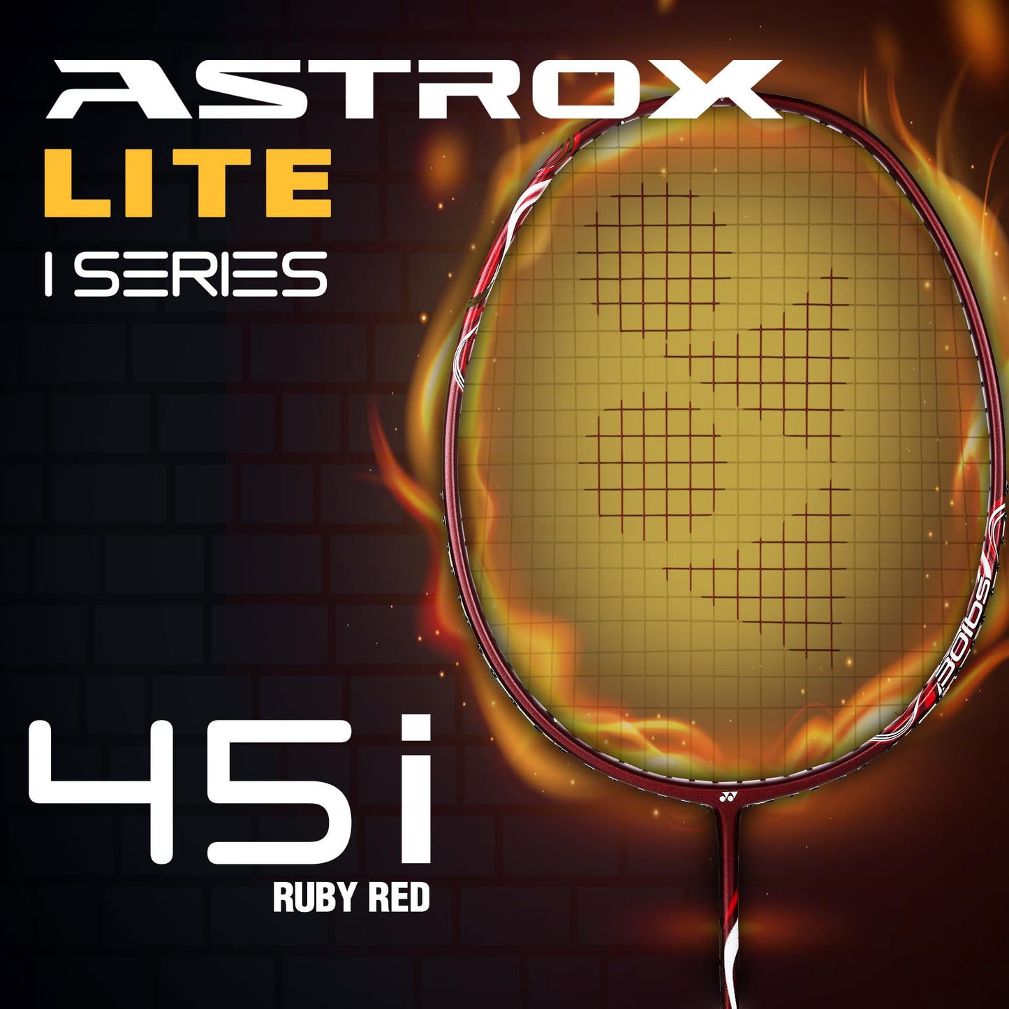 Yonex Astrox Lite 45I UnStrung Badminton Racquet, 5U4 - Kurenai