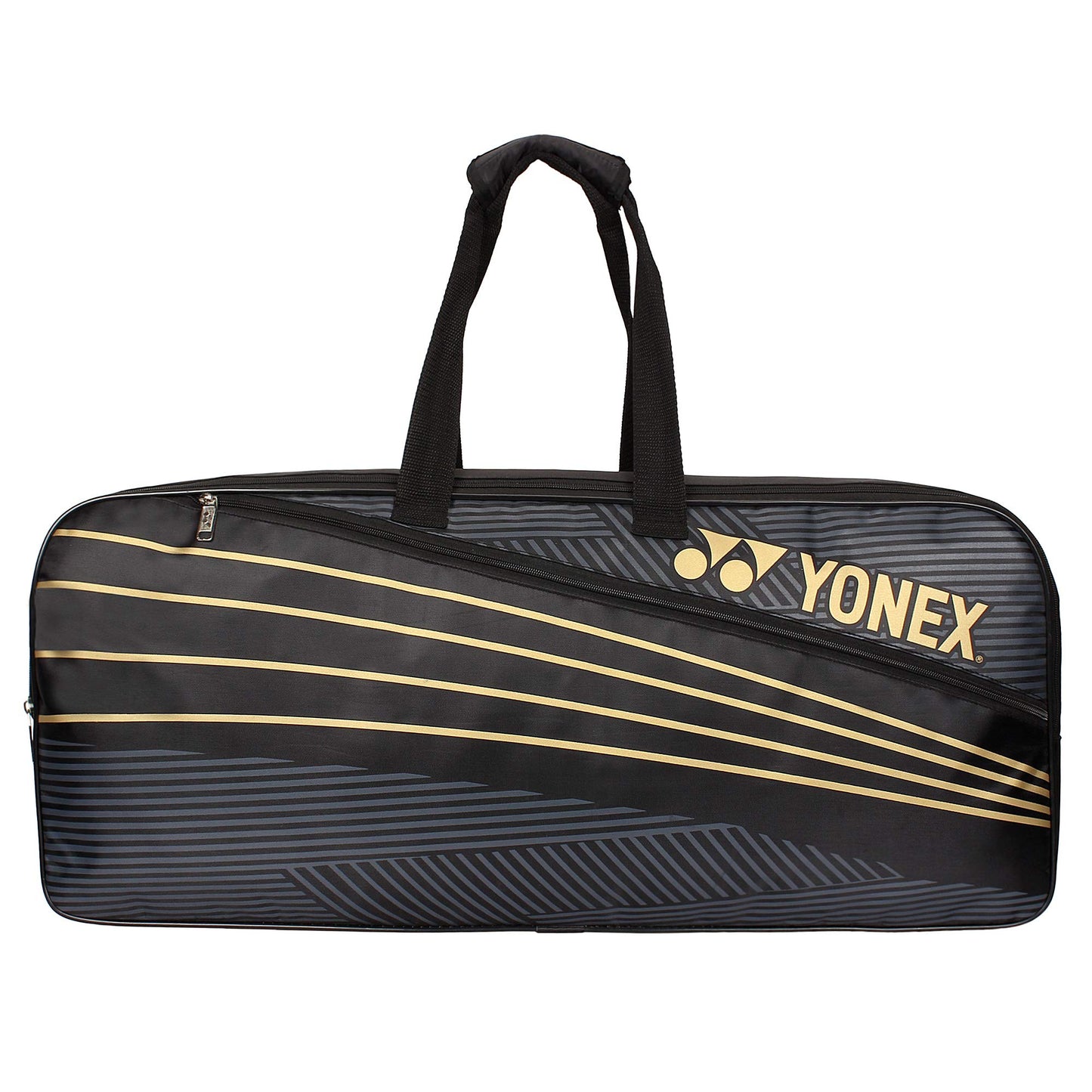 Yonex SUNR 1926 PU Leather 2-Racquet Badminton Kitbag (Black/Gold) | Lightweight Single Compartment Racket Bag