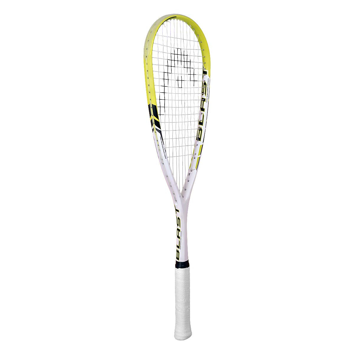 HEAD Microgel Graphite Squash Racquet | Head-Heavy Teardrop Power Frame with Microgel Technology (White/Lemon Yellow)