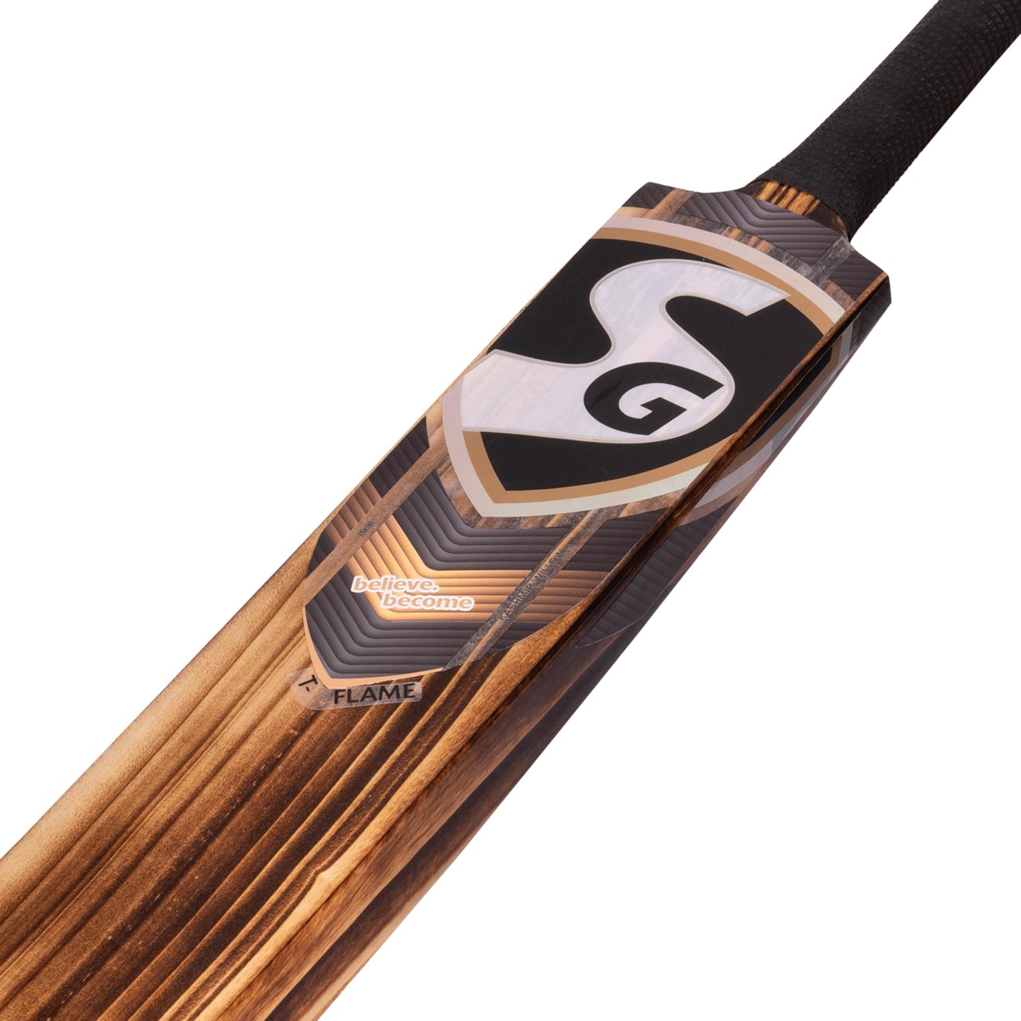 SG T-Flame Tennis Bat (Multicolor, Short Handle) | Premium Kashmir Willow Tennis Ball Bat