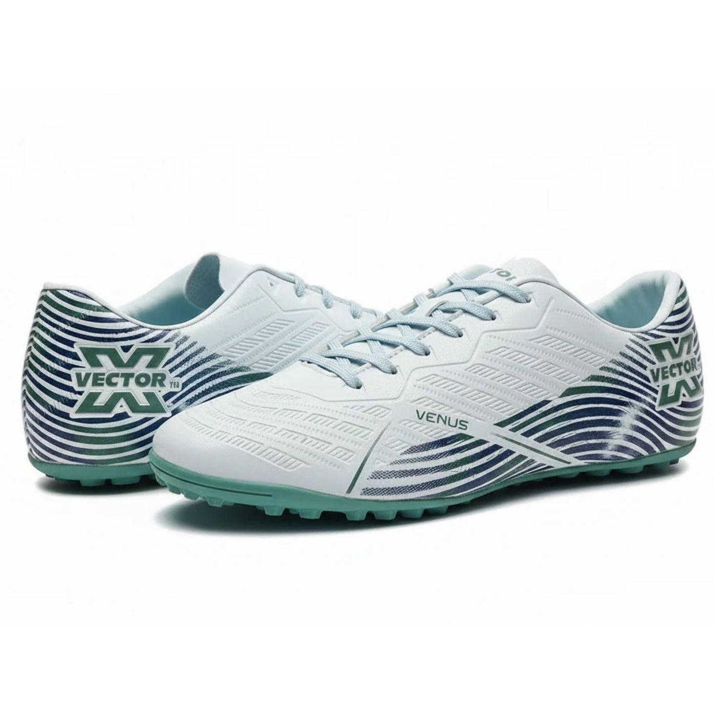 Vector X Boys Lace Kids Football Shoes (Light Azure/Blue) | Lightweight Athletic Sneakers for Kids - Best Price online Prokicksports.com
