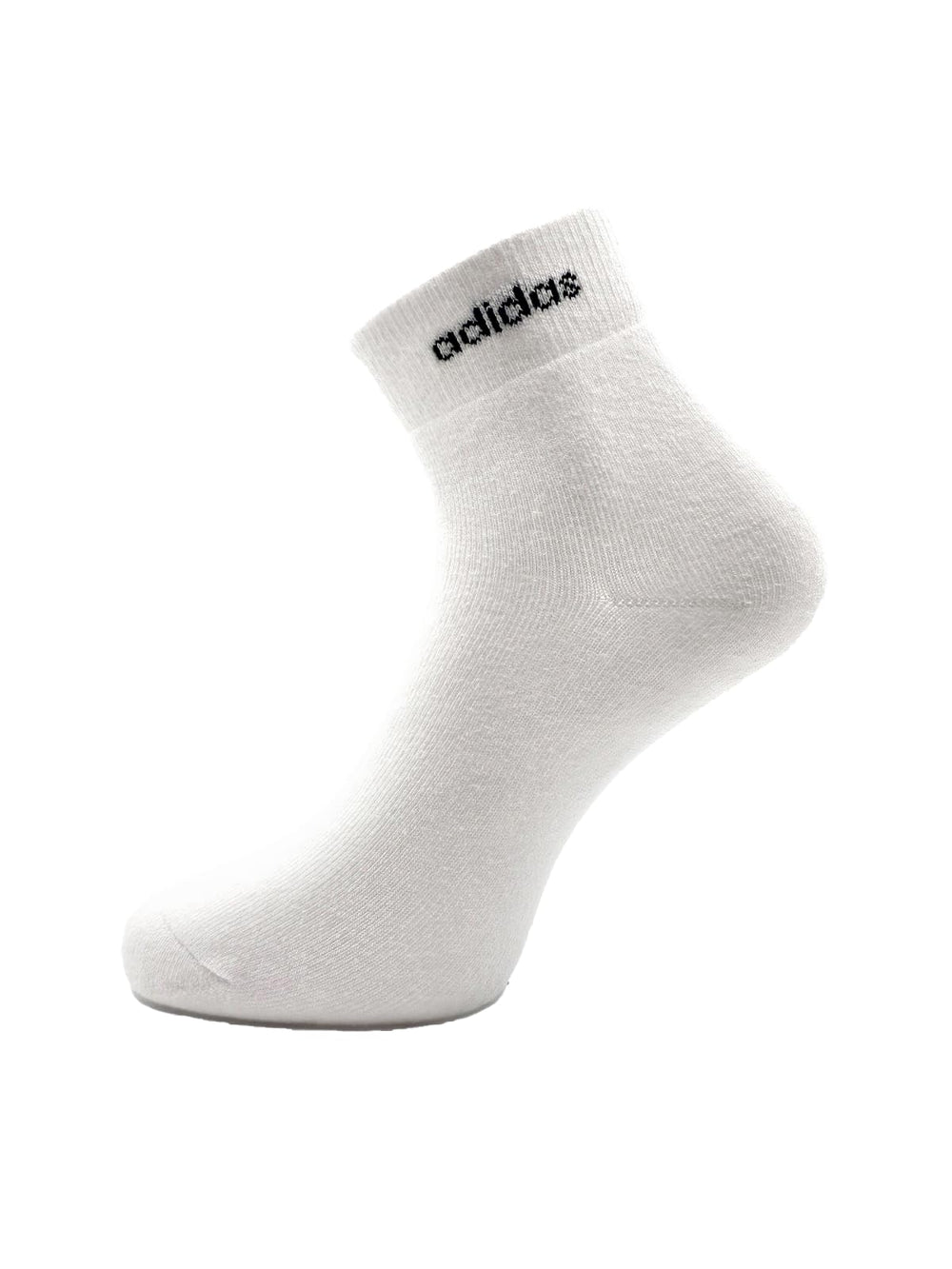 Adidas Cushioned Sportswear Ankle Length Socks - 3 Pairs (Ad-7093, White) | Premium Breathable Cotton Athletic Socks | M | (Classic White)