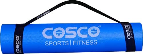 Cosco FIT 6mm EVA Yoga Mat (Assorted Colours) – Eco-Friendly Anti-Skid Fitness Mat with Carrying Strap