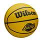 Wilson NBA Team Tribute LA Lakers Solid Basketball (Size 7, Yellow) | Official NBA Outdoor Performance Basketball