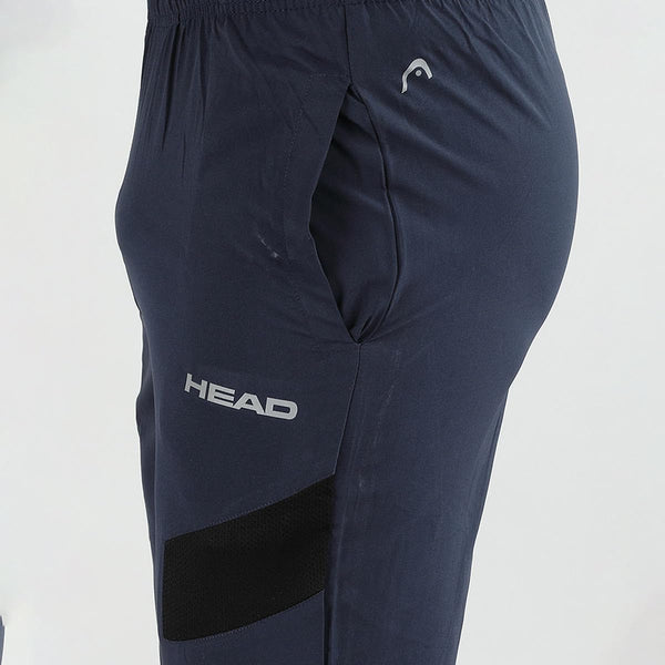 HEAD HML-1001 Men's Polyester Trackpants (Navy) | Lightweight Moisture-Wicking Performance Bottoms