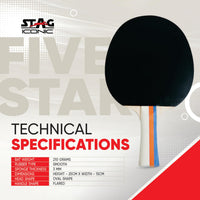 Stag Iconic 5 Star Table Tennis Racquet