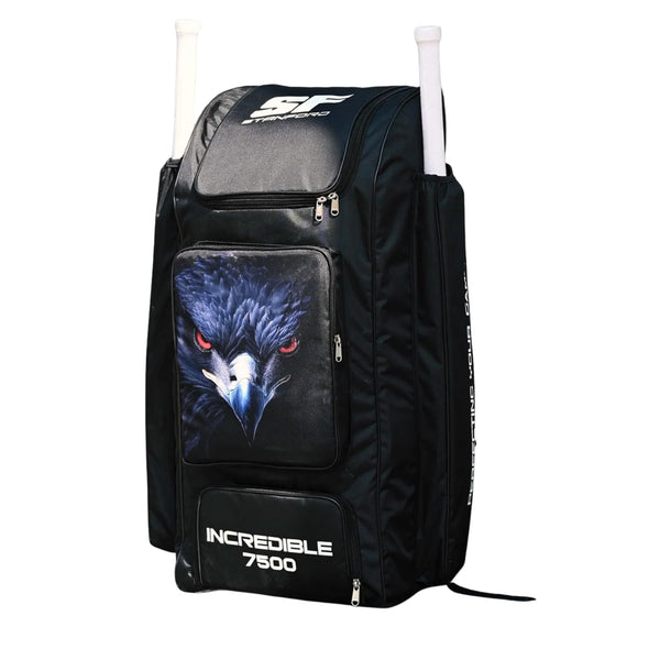 STANFORD SF Incredible 7500 Cricket Duffle Bag Wheelie | Professional Black Cricket Kit Bag