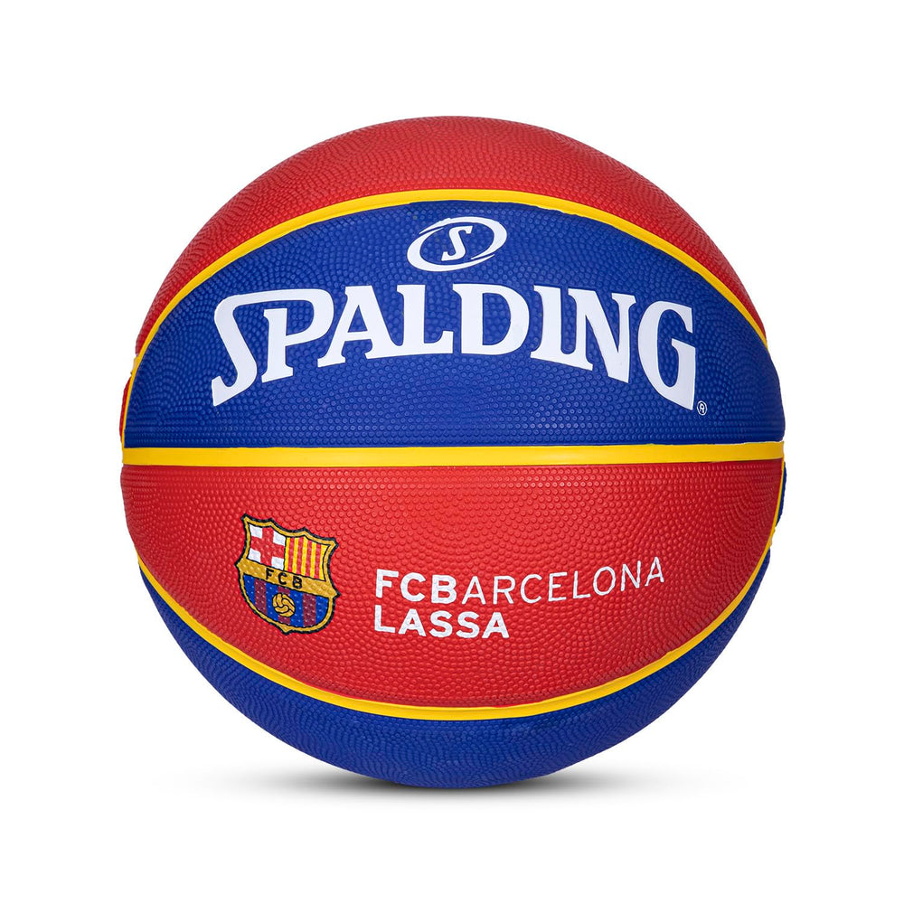 Spalding Euro Barcelona Professional Match Rubber Basketball (Size 7, Red/Blue)