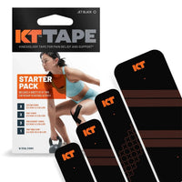 Li-Ning KT Tape Starter Pack Kinesiology Athletic Tape (Black, Synthetic Pack of 10 Strips)