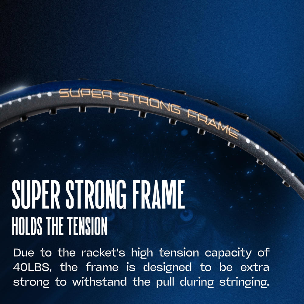 Hundred Predator Pro Strung Badminton Racquet (HBRX-5S073-1) | Aerodynamic Fast-Attacking Racquet with Full Cover
